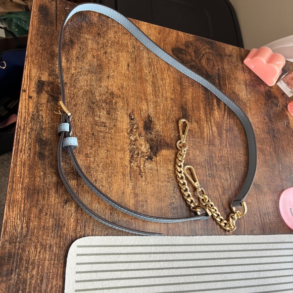 Blue Michael Kors Jet Set Travel Medium Saffiano Leather Dome Satchel Crossbody - Picture 9 of 10